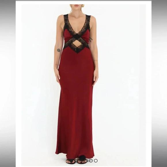 Rumored Crossroads Maxi Dress Garnet XS NWT - Picture 1 of 6